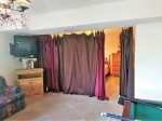 bedroom off game room curtains